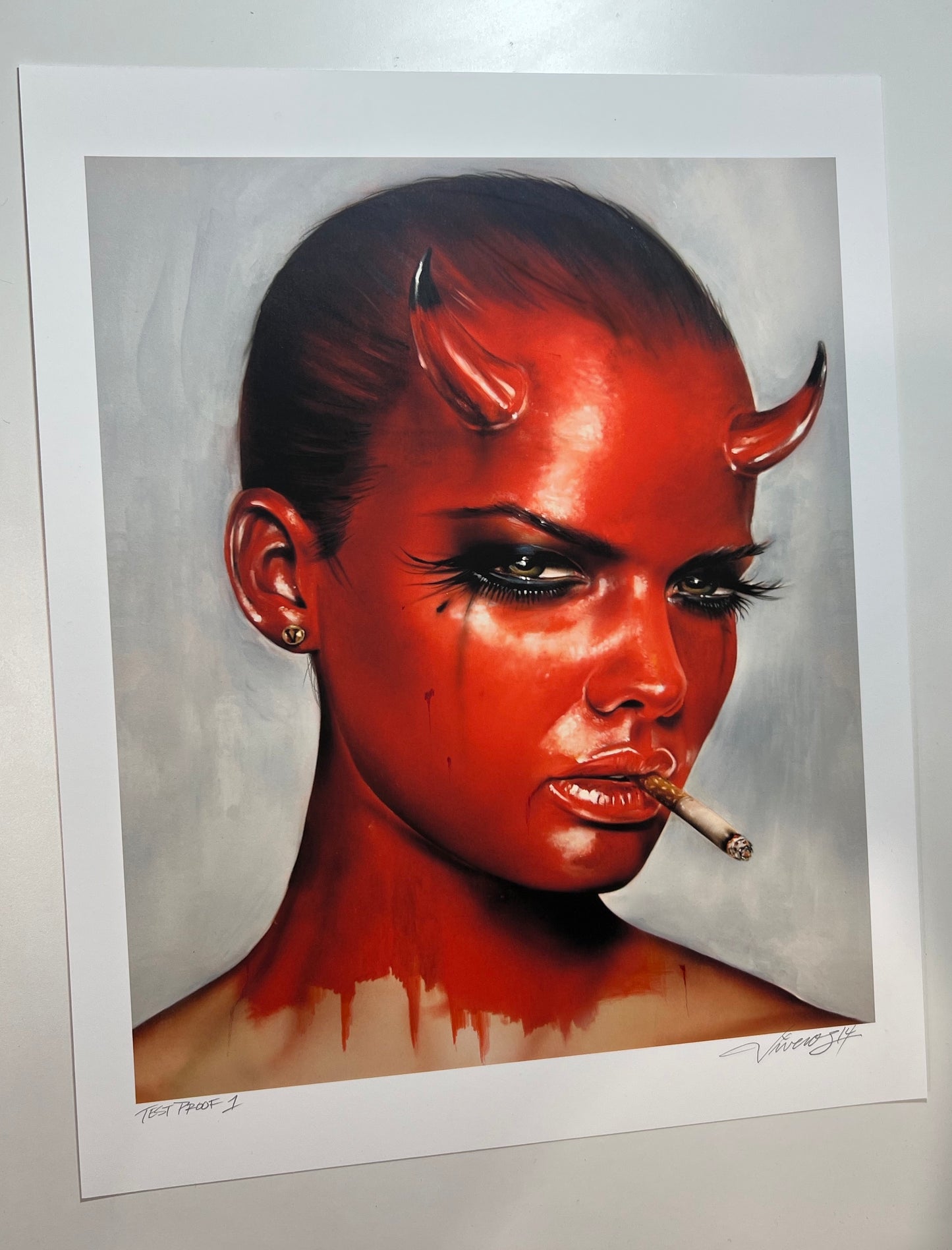 'DEVIL IN ALL OF US' Rare Hand-Embellished Test Proof #1 (2014)
