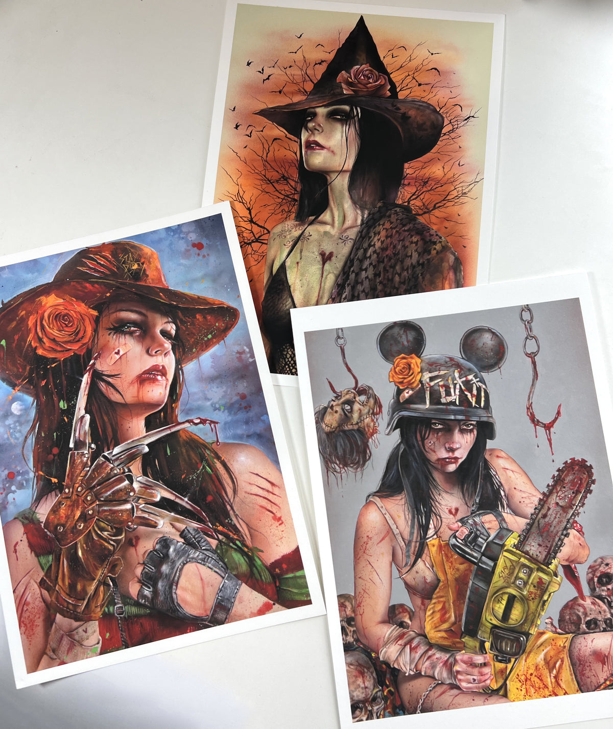 Viveros Horror Print Series 1 -Includes 3 Fine Art Giclée Prints